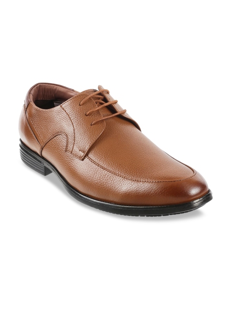 

Mochi Men Tan Brown Solid Leather Semiformal Derbys