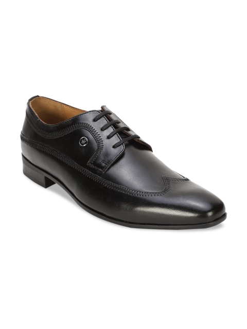 

Louis Philippe Men Black Solid Leather Formal Derbys