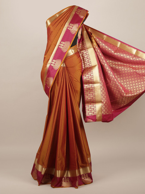 

Pothys Rust Woven Design Art Silk Saree