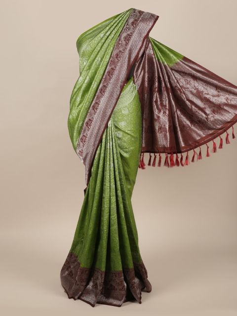 

Pothys Green Woven Design Jute Silk Saree