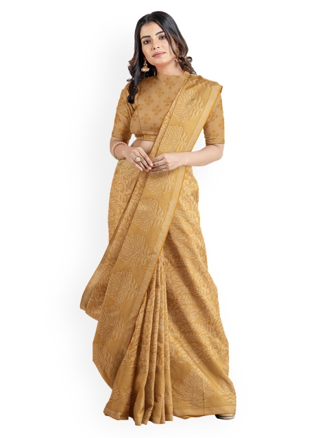 

Kalamandir Gold Silk Blend Woven Design Banarasi Saree