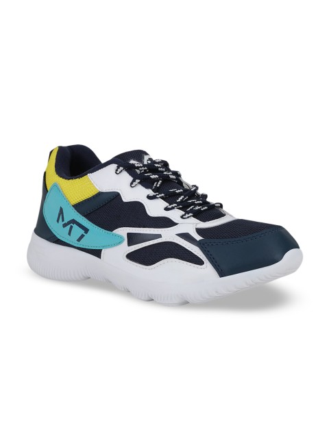 

M7 by Metronaut Men Navy Blue & Yellow Colourblocked Sneakers Casual Shoes