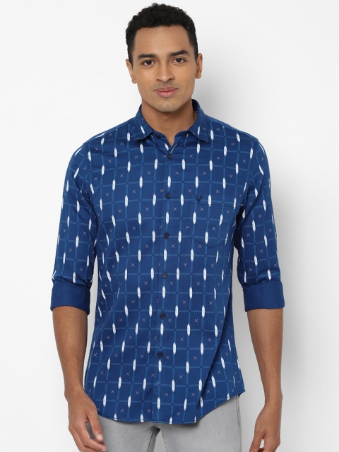 

Allen Solly Men Blue Slim Fit Printed Casual Shirt