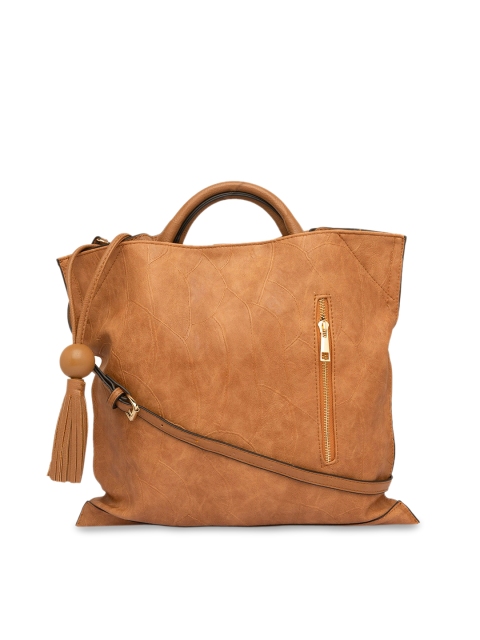 

Sole To Soul Tan Brown Solid Handheld Bag