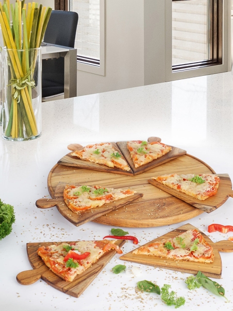 

REYIN Brown Solid Pizza Serving Platter
