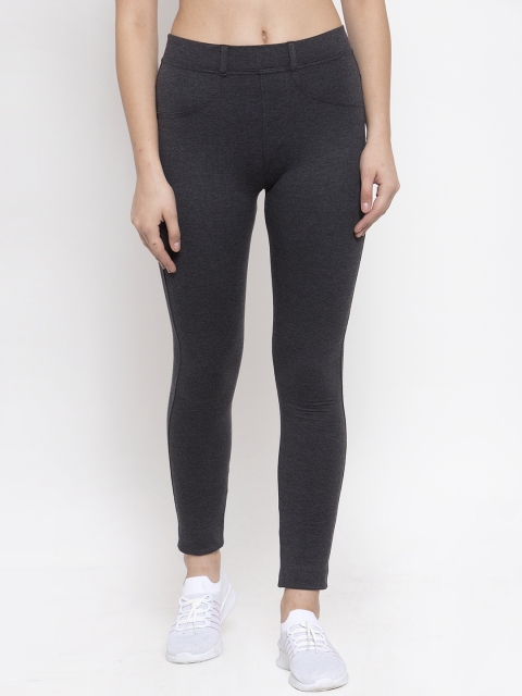 

KLOTTHE Women Grey Solid Relaxed-Fit Treggings