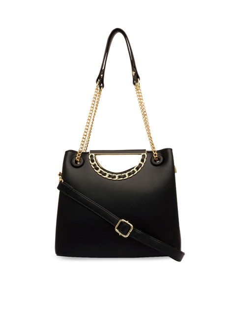 

Sole To Soul Black Solid Shoulder Bag