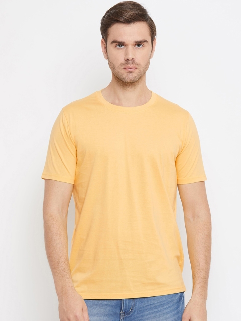 

EPPE Men Yellow Solid Round Neck T-shirt