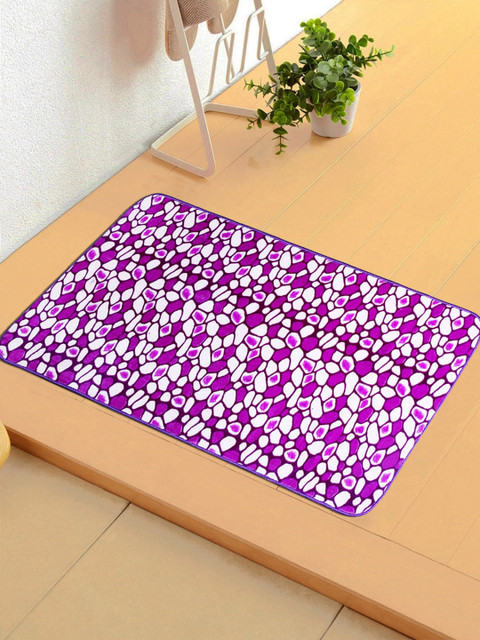 

Status Purple & White Printed Anti-Skid Doormat