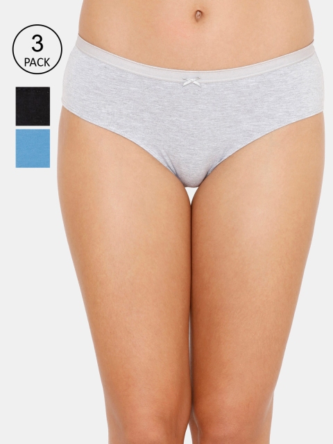 

Zivame Women Pack Of 3 Assorted Anti-Microbial Hipster Briefs ZI2452
