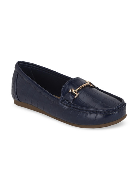 

Van Heusen Woman Navy Blue Textured Loafers