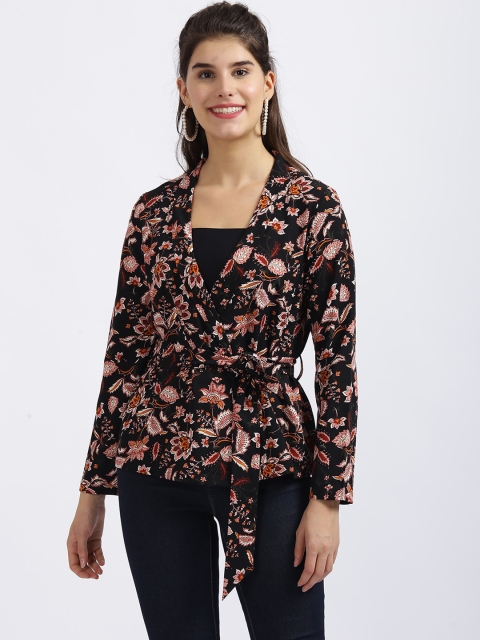 

Zink London Women Black Printed Tailored Jacket