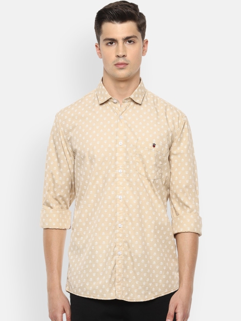 

Louis Philippe Jeans Men Beige Slim Fit Printed Casual Shirt