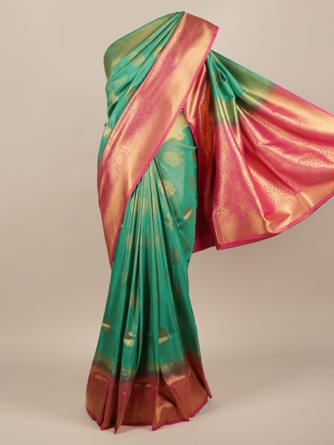 

Pothys Green Woven Design Jute Silk Saree