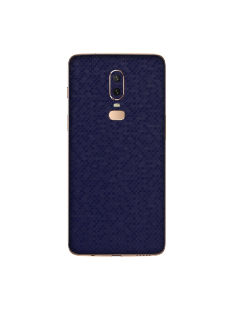 

Trendy Skins Navy Honeycomb Pattern OnePlus 6 Mobile Skin, Navy blue