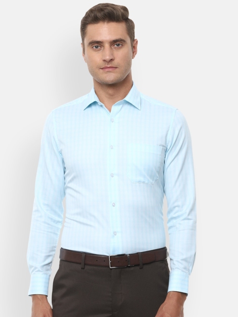 

Louis Philippe Men Blue Regular Fit Checked Casual Shirt