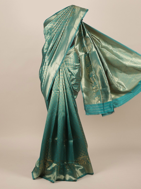 

Pothys Green Woven Design Jute Silk Saree