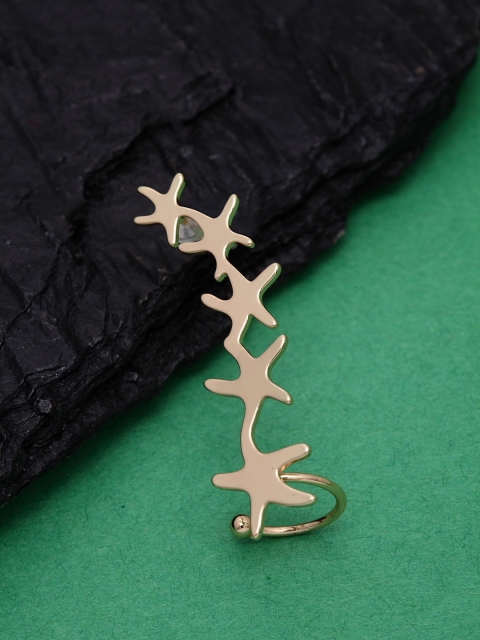 

Ferosh Gold-Toned Contemporary One Piece Drop Earring