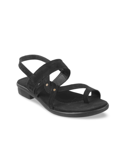 

Metro Women Black Solid Leather One Toe Flats