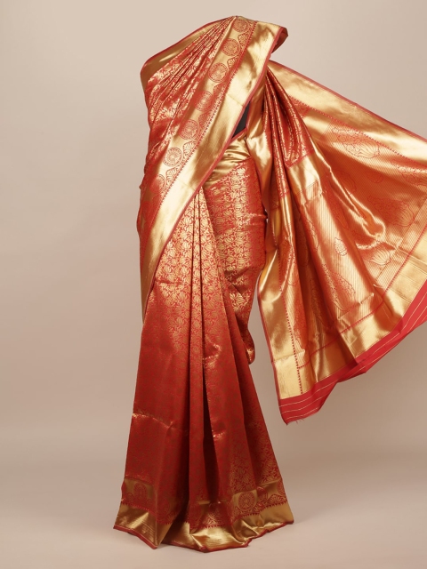 

Pothys Maroon Woven Design Jute Silk Saree