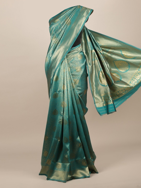 

Pothys Green Woven Design Jute Silk Saree