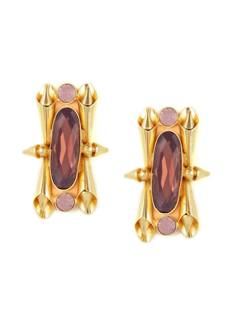 

ZeroKaata Gold-Toned Square Studs