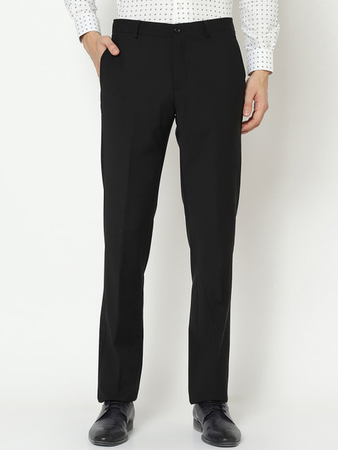 

Blackberrys Men Black Skinny Fit Solid Formal Trousers