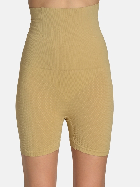 

mod & shy Women Beige Solid Seamless Thigh & Tummy Shapewear