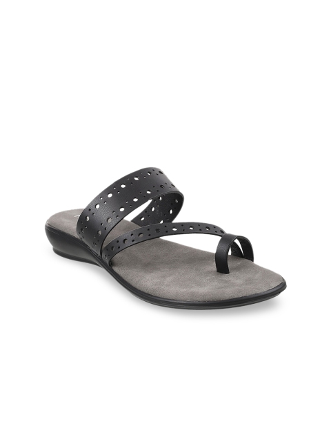 

Metro Women Black Solid One Toe Flats