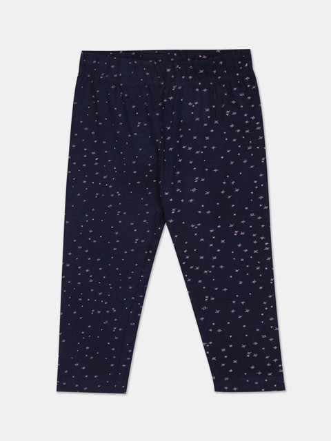 

Donuts Infant Girls Navy Blue & Lavender Printed Leggings