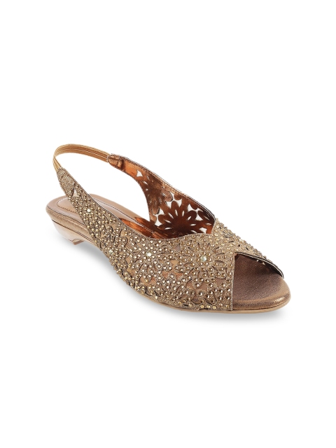 

Metro Women Gold-Toned Embellished Sandals