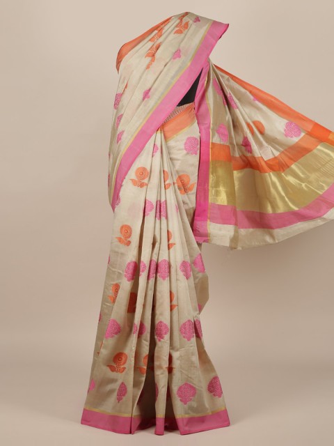 

Pothys Grey Woven Design Jute Silk Saree
