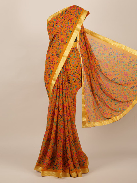 

Pothys Mustard Printed Saree