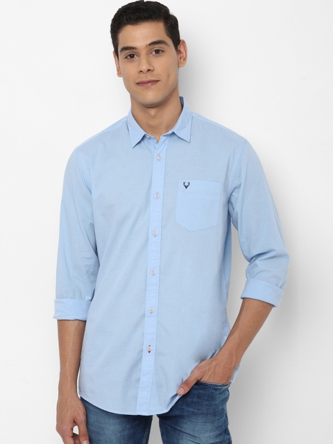 

Solly Jeans Co. Men Blue Regular Fit Solid Casual Shirt