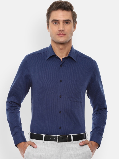 

Louis Philippe Men Navy Blue Regular Fit Solid Casual Shirt