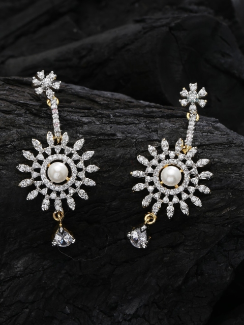

ZeroKaata Gold-Toned Contemporary Drop Earrings