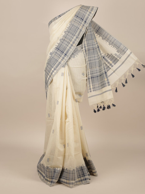 

Pothys Cream-Coloured Saree