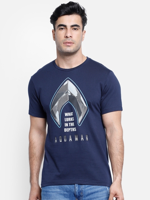 

Free Authority Men Navy Blue & Grey Aquaman Printed T-shirt