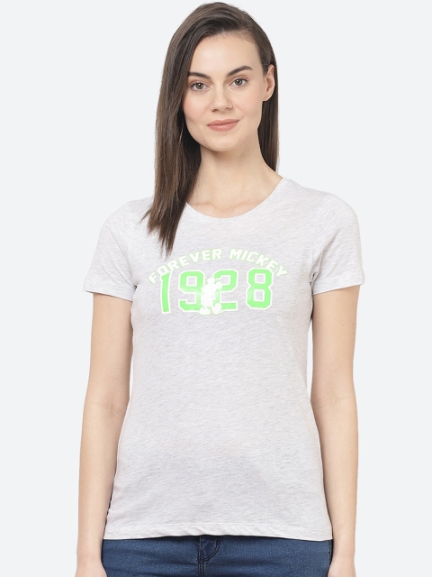 

Free Authority Women Grey Printed Round Neck Mickey & Friends T-shirt