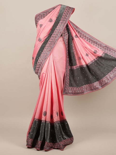 

Pothys Pink Woven Design Jute Silk Saree