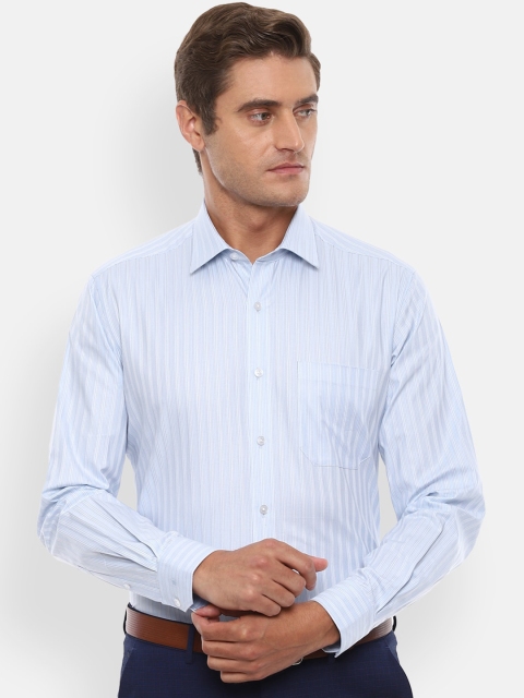 

Louis Philippe Men Blue Slim Fit Striped Casual Shirt