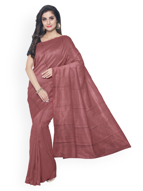 

Kalamandir Mauve Striped Silk Blend Saree