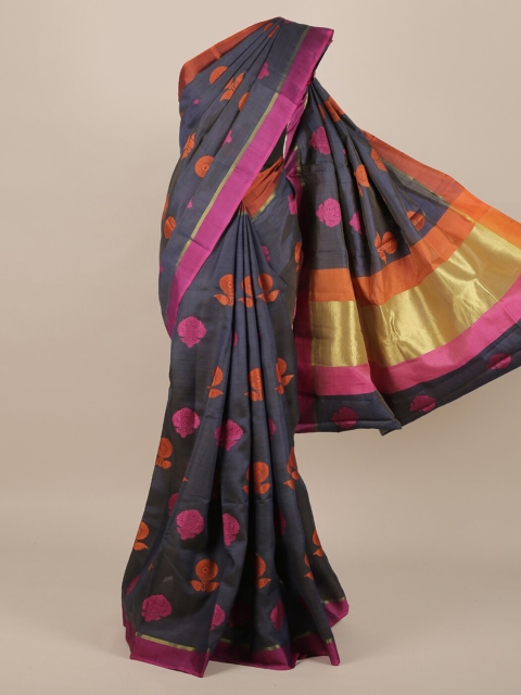 

Pothys Navy Blue Woven Design Saree