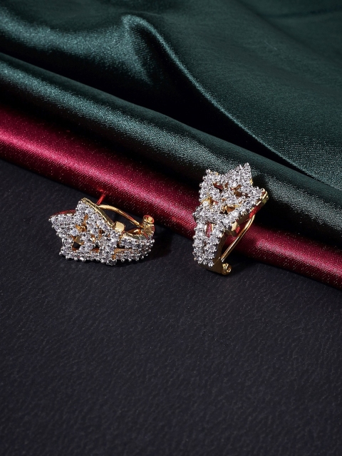 

ZeroKaata Gold-Toned Contemporary Studs
