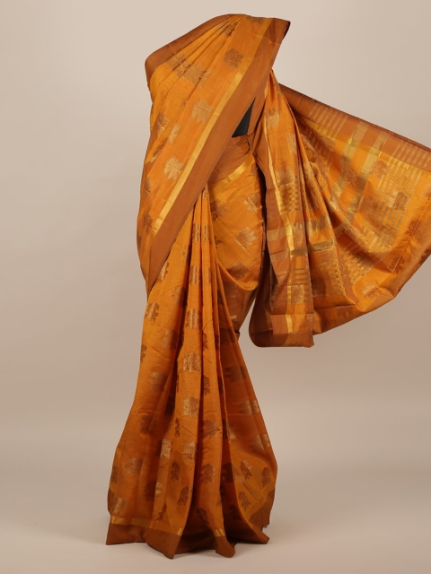 

Pothys Mustard Yellow Woven Design Jute Silk Saree