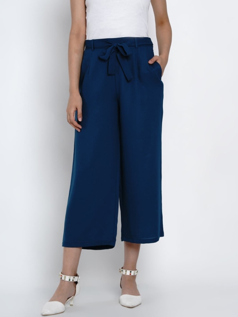 

Texco Women Blue Regular Fit Solid Culottes