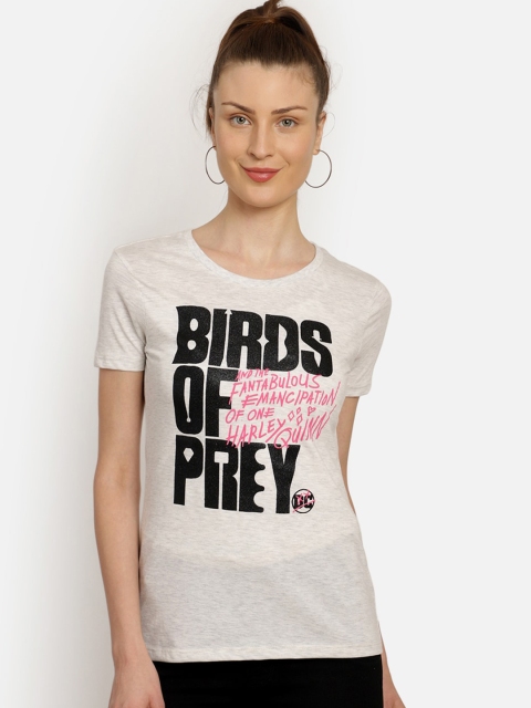 

Free Authority Women Grey Birds Of Prey Printed Round Neck T-shirt