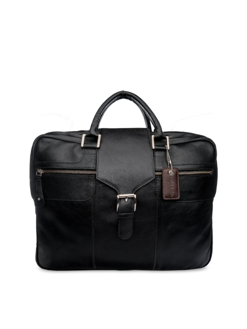 

Hidesign Men Black Solid Laptop Bag