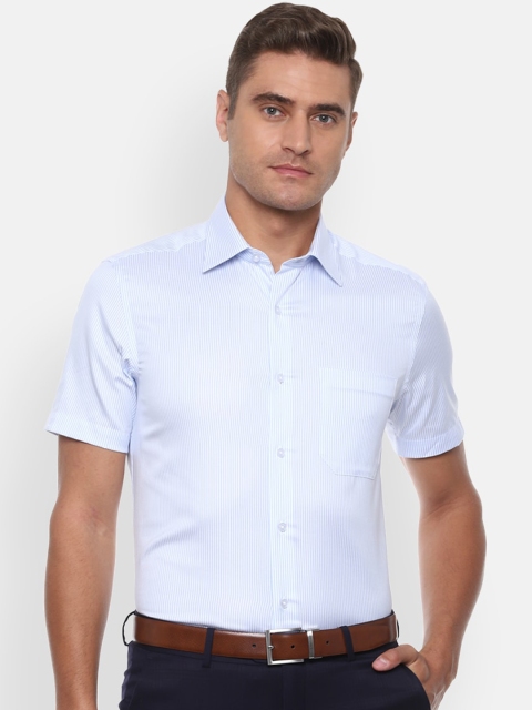 

Louis Philippe Men Blue Regular Fit Striped Formal Shirt