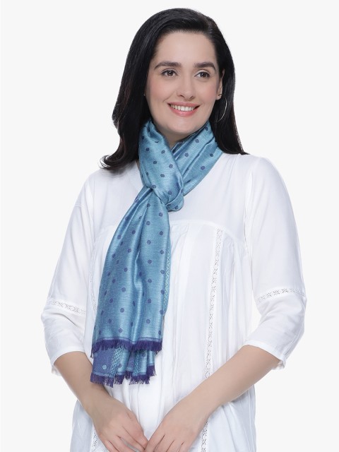 

Scarves & Glitters Women Blue Woven Design Stole